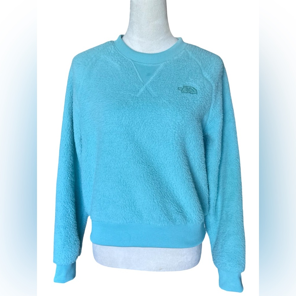 The North Face Blue Dunraven Crew Pullover Fleece Size Small